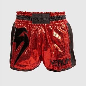 Venum Giant Foil Muay Thai Boxing Shorts - Red/Black L
